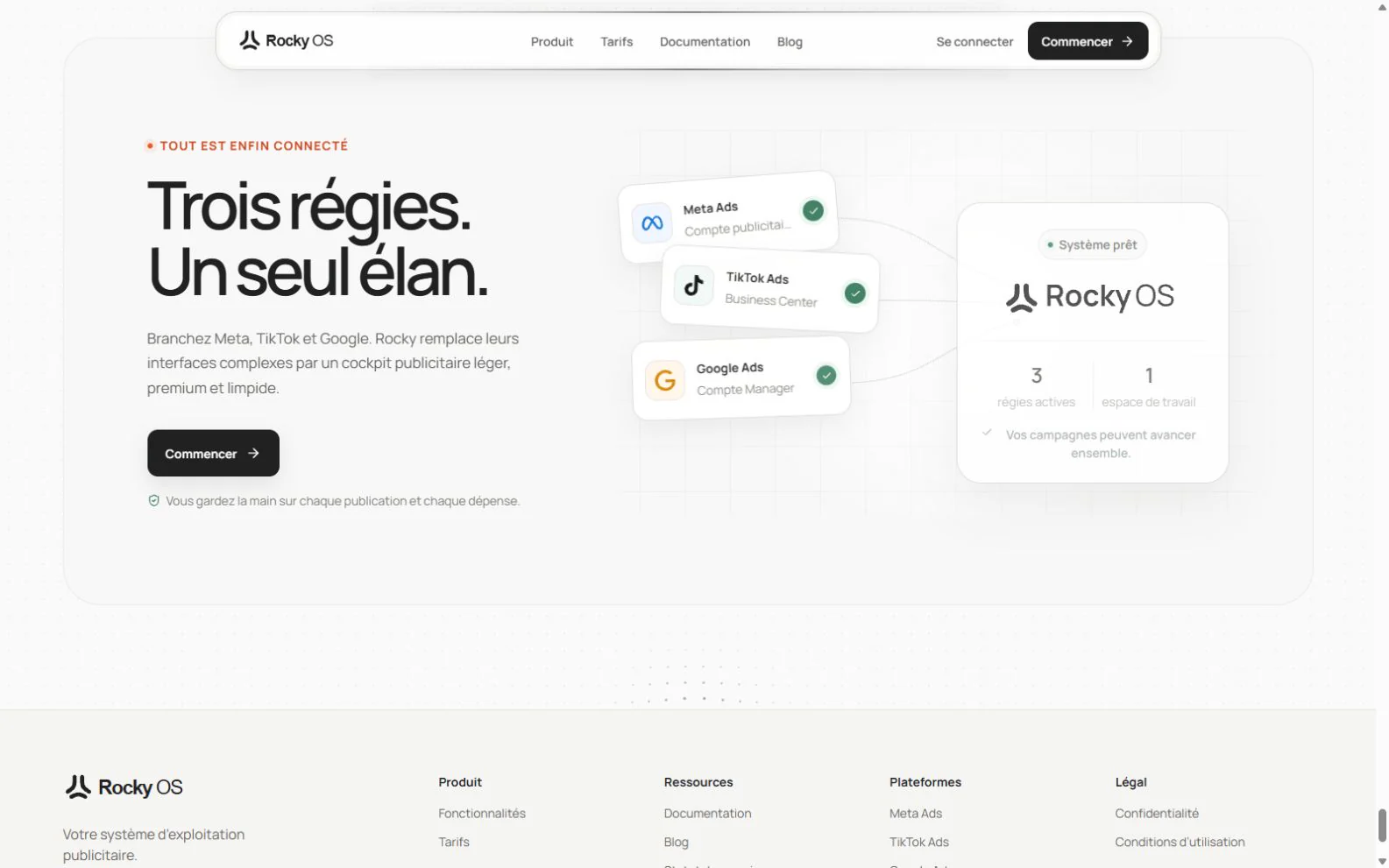 Dernier appel à l’action et accès au produit Rocky OS
