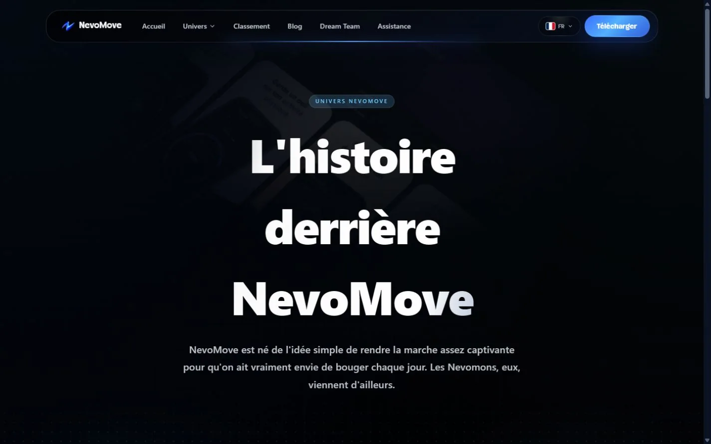 Origine du projet et histoire de l’univers NevoMove