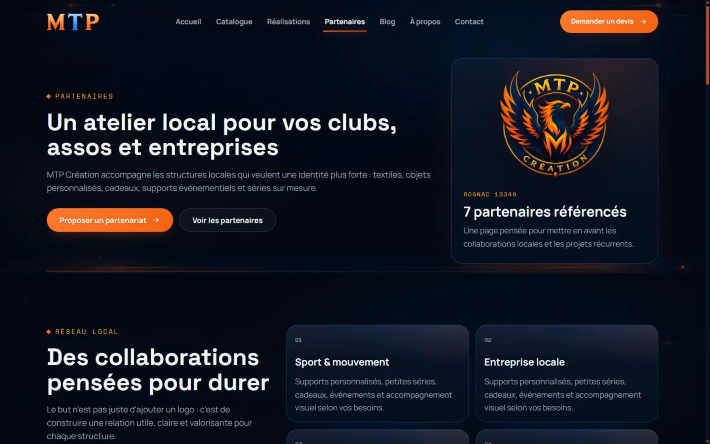 Partenariats locaux pour clubs, associations et entreprises