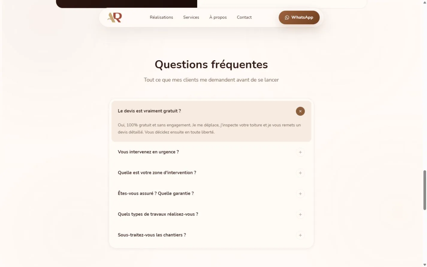 Questions fréquentes sur les devis, urgences, garanties et travaux