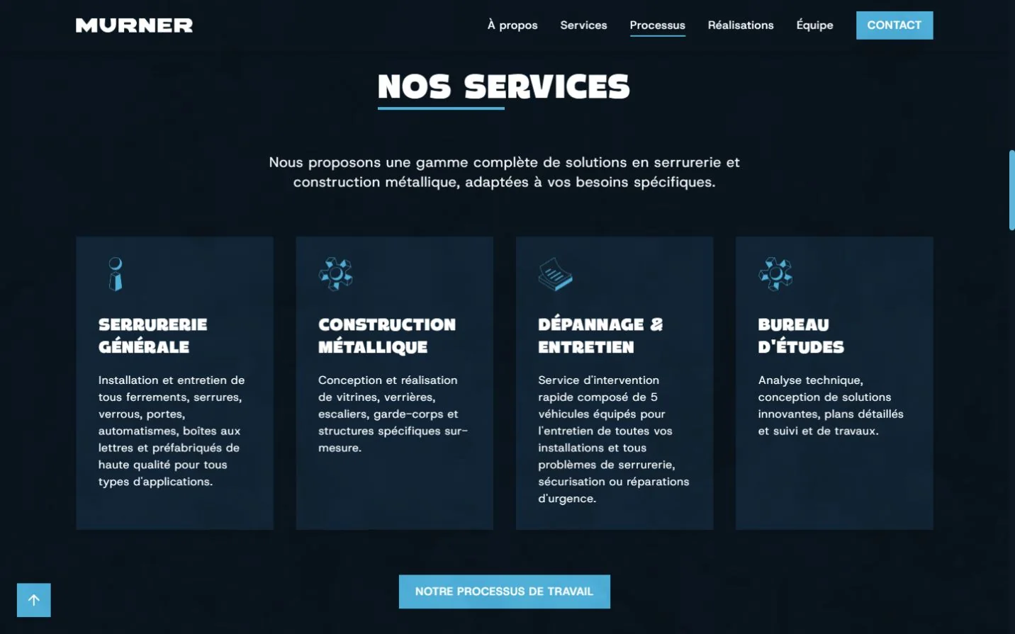 Services : serrurerie, construction métallique, dépannage et bureau d’études