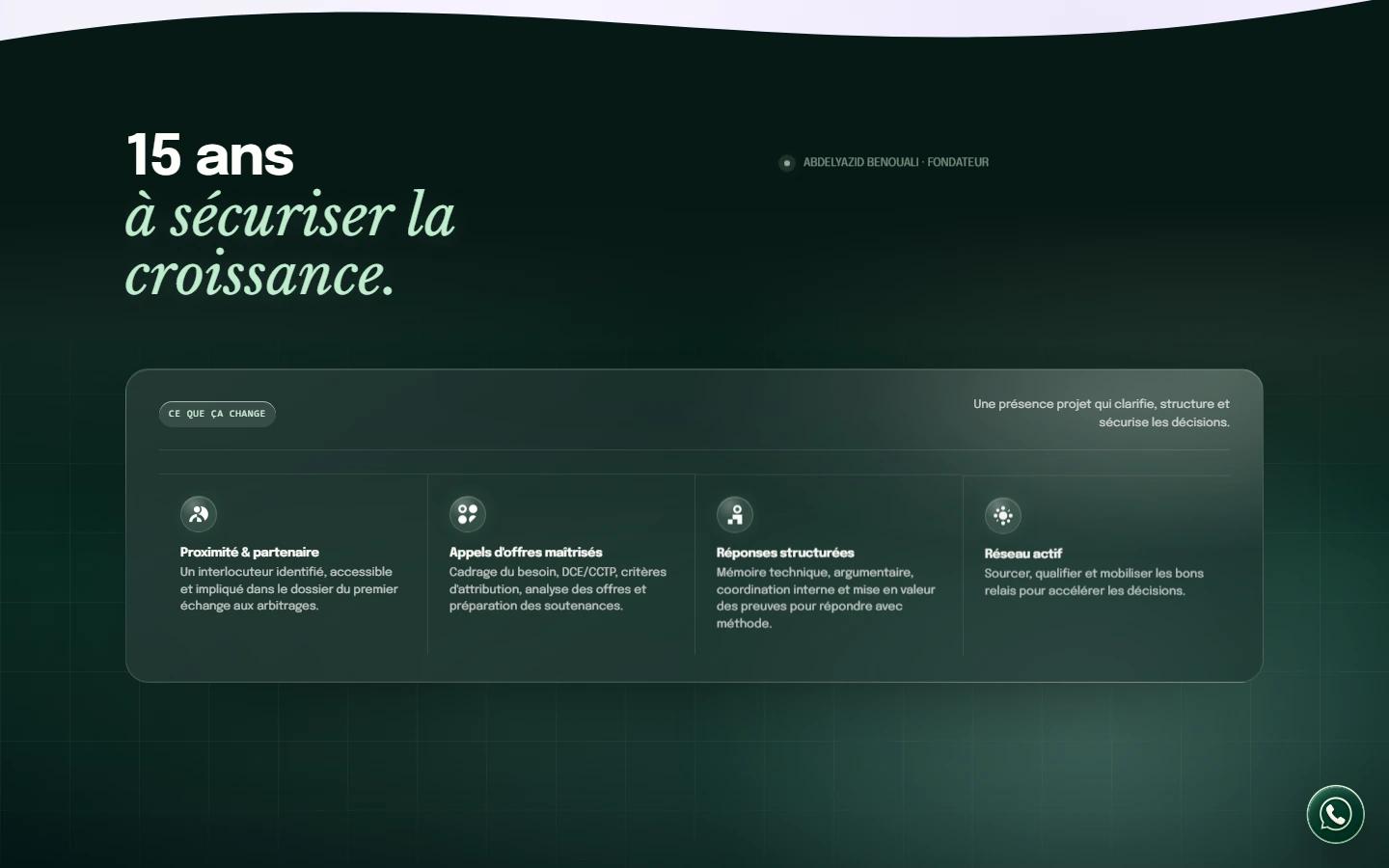 Quinze ans d’expérience et bénéfices d’un accompagnement intégré